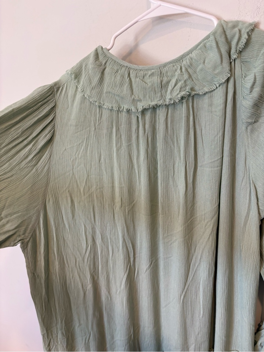 Free People sweet darlin Sage Green Textured Maxi Dress XL - Picture 11 of 15